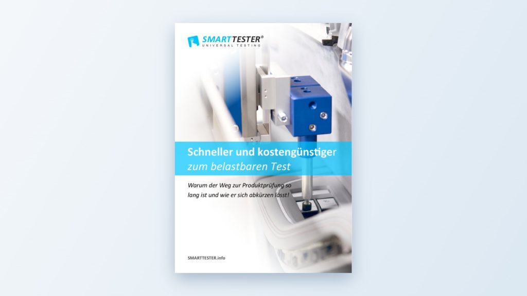 Titelseite des SMARTTESTER® White Book „Schneller und kostengünstiger zum belastbaren Test“