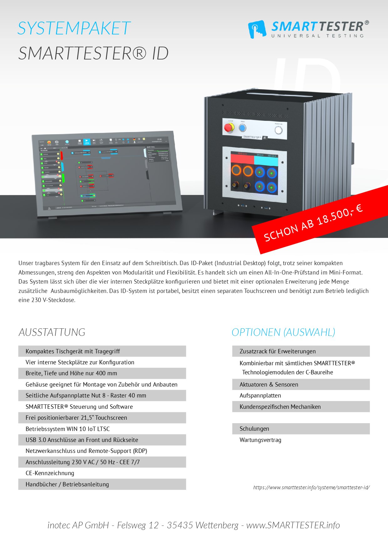 Flyer Systempaket SMARTTESTER® ID